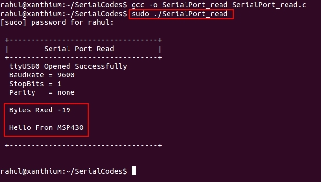 Java Serial Port Read Write Example